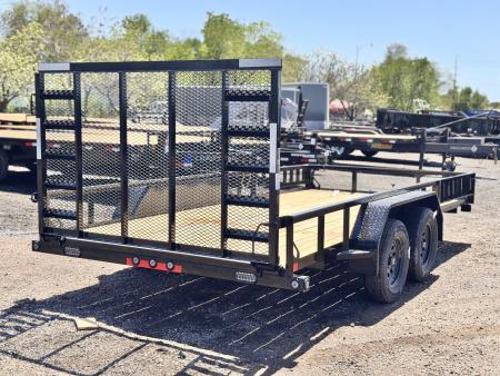 New 2026 Load Trail 7-16 Tandem Axle Ramp Gate Utility W/ ATV Ramps 7K GVWR