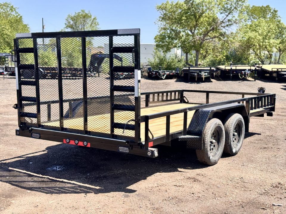New 2026 Load Trail 7-16 Tandem Axle Ramp Gate Utility W/ ATV Ramps 7K GVWR