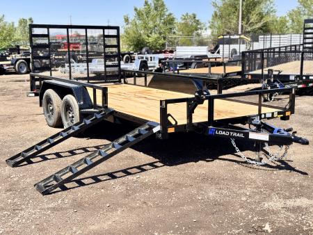 New 2026 Load Trail 7-16 Tandem Axle Ramp Gate Utility W/ ATV Ramps 7K GVWR