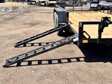 New 2026 Load Trail 7-16 Tandem Axle Ramp Gate Utility W/ ATV Ramps 7K GVWR
