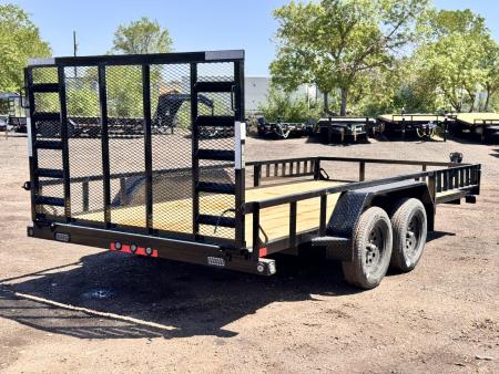 New 2026 Load Trail 7-16 Tandem Axle Ramp Gate Utility W/ ATV Ramps 7K GVWR