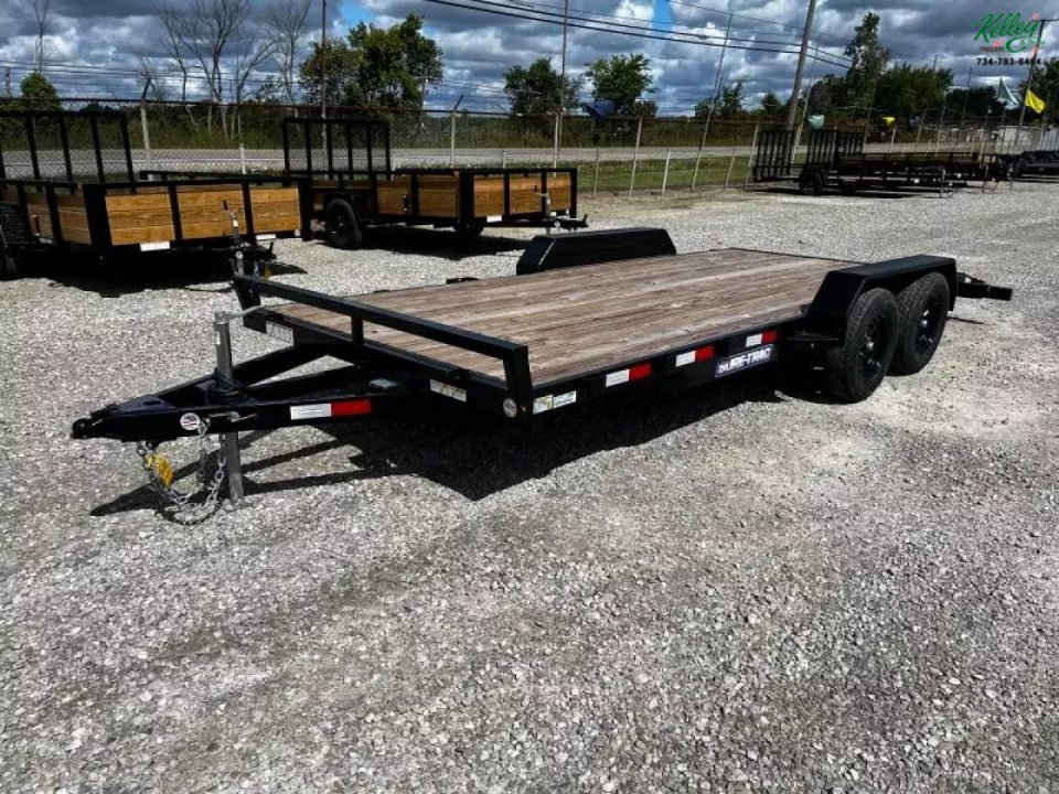 New 2026 Sure-Trac 7 x 18 (16+2) C-Channel Car Hauler Trailer 7K Car Hauler