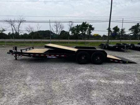New 2026 Sure-Trac 7 x 22(18+4) 14K Tilt Bed Equipment Trailer with Tool Box Equipment Trailer