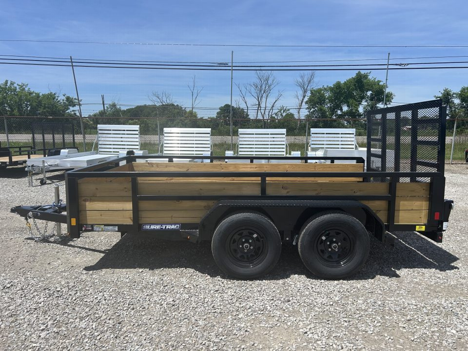 New 2026 Sure-Trac 7 x 12 7K 3-Board Utility Trailer