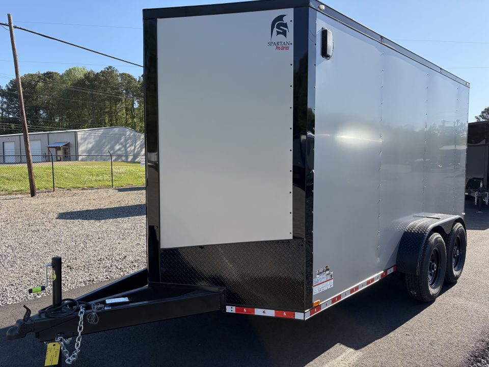 New 2026 Spartan 7X14 Enclosed Trailer, Pro-Series, 14K GVWR Big Package, 12" On Center Frame
