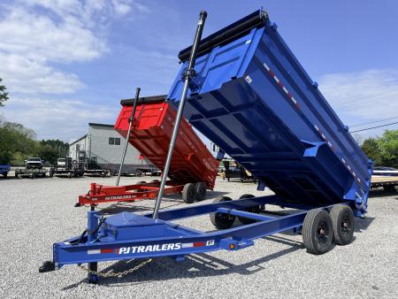 New 2026 PJ Trailers 7X16 (4FT WALL) DUMP TRAILER 16K GVWR Dump Trailer