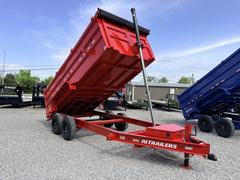 New 2026 PJ Trailers 7X16 (4FT WALL) DUMP TRAILER 16K GVWR Dump Trailer