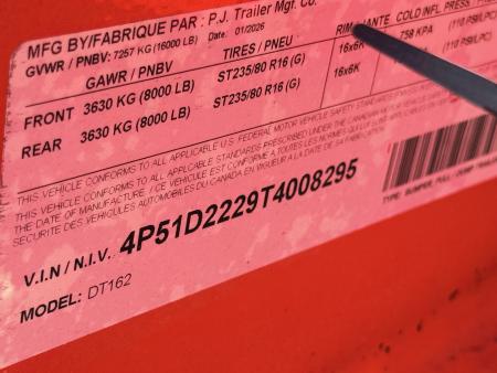 New 2026 PJ Trailers 7X16 (4FT WALL) DUMP TRAILER 16K GVWR Dump Trailer