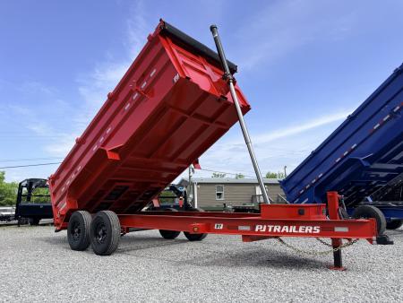 New 2026 PJ Trailers 7X16 (4FT WALL) DUMP TRAILER 16K GVWR Dump Trailer