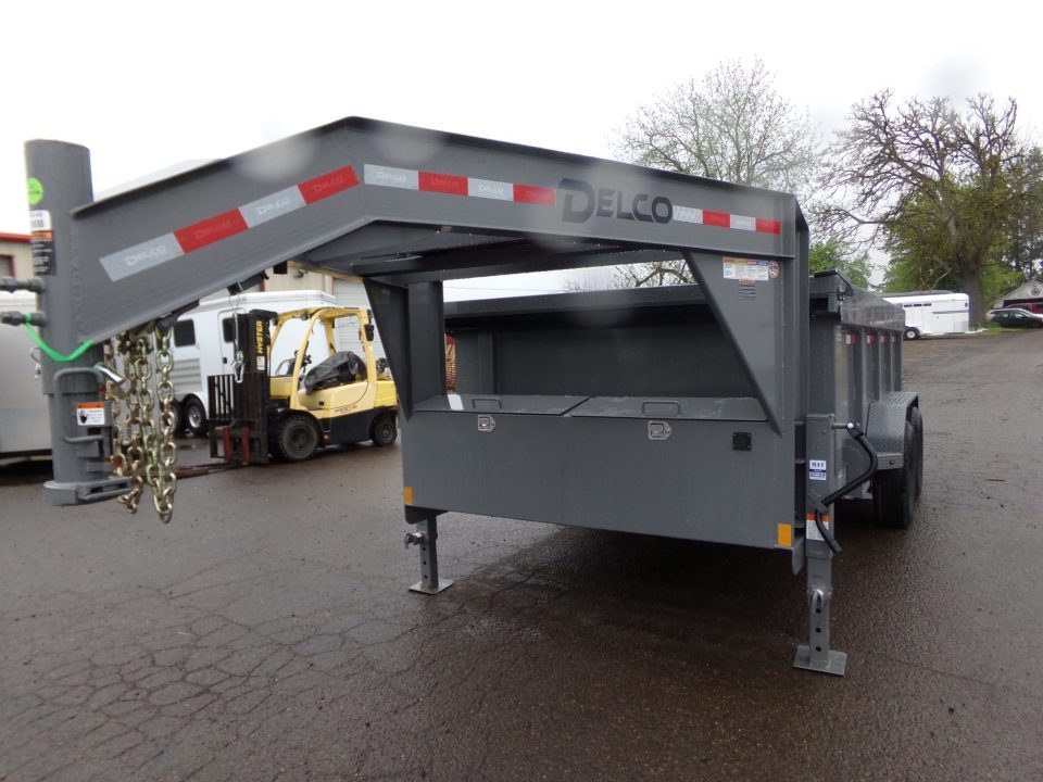 New 2026 Delco Trailers D414 Gooseneck Dump Trailer 3' sides Dump Trailer