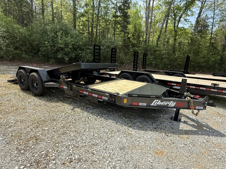 New 2026 Liberty LT14K Tilt Trailer, 15.4K GVWR, I BEAM FRAME, FORK HOLDERS, SPARE MOUNT