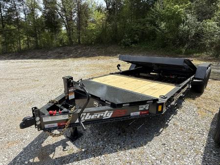 New 2026 Liberty LT14K Tilt Trailer, 15.4K GVWR, I BEAM FRAME, FORK HOLDERS, SPARE MOUNT