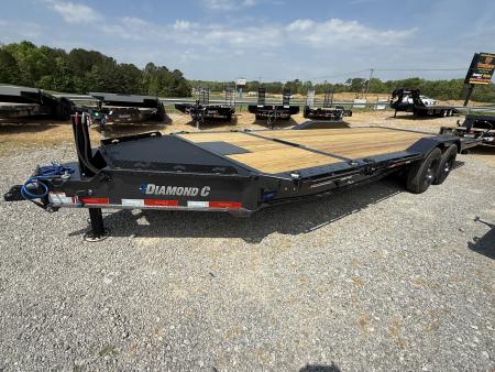 New 2026 Diamond C Trailers HXD 208 22’ Tilt Trailer, HYD JACK, WINCH PLATE BED ROLLER