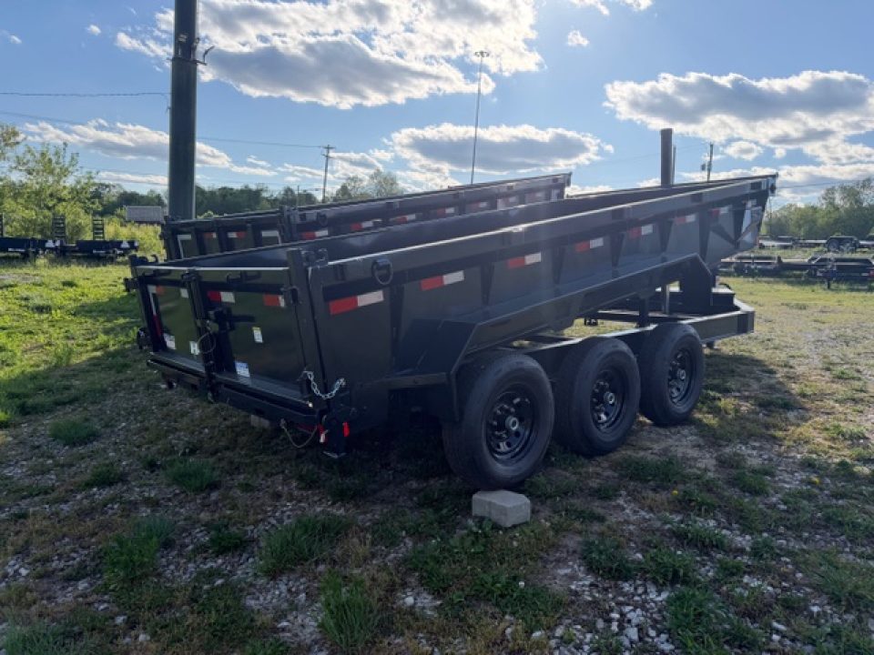 New Hillcrest Dump 7x16 21,000 GVWR 2' BP W/ HD Tube Ramps