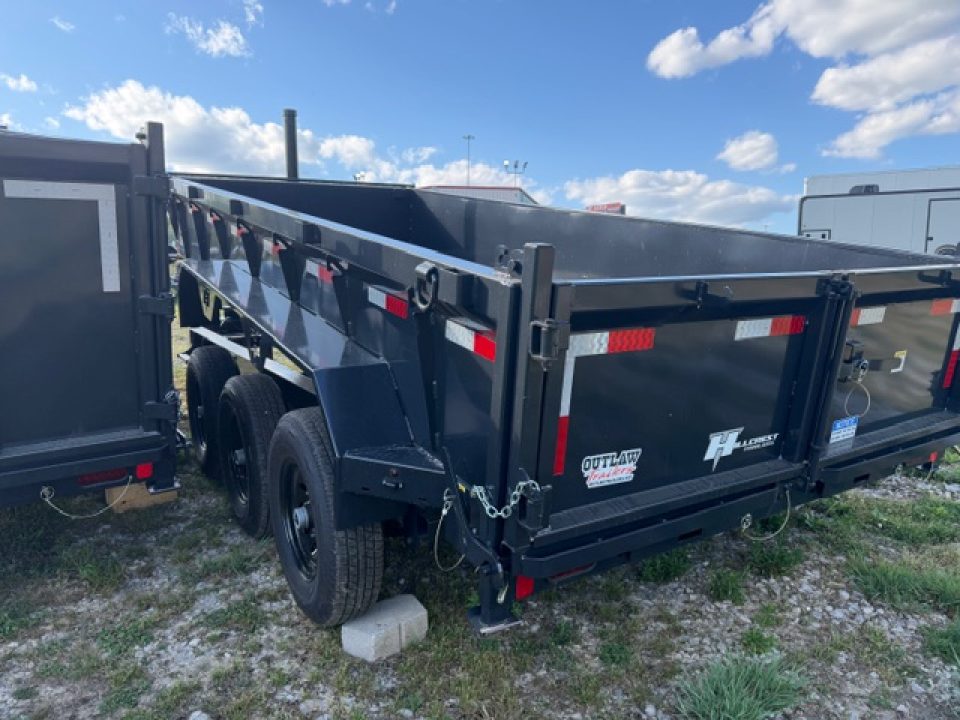 New Hillcrest Dump 7x16 21,000 GVWR 2' BP W/ HD Tube Ramps
