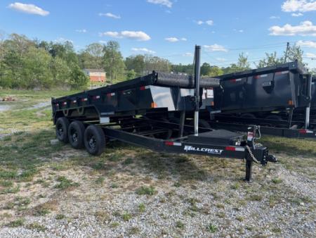 New Hillcrest Dump 7x16 21,000 GVWR 2' BP W/ HD Tube Ramps
