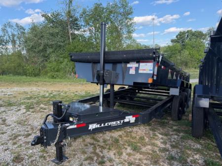 New Hillcrest Dump 7x16 21,000 GVWR 2' BP W/ HD Tube Ramps