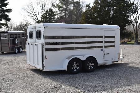 Used 2020 Jackson 16' 6 PEN BUMPER PULL Stock / Stock Combo Trailer