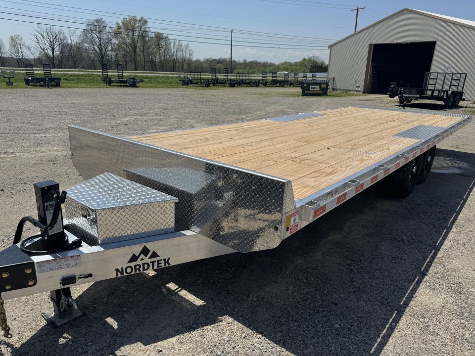 New 2026 Nordtek 102X24 Deckover Trailer 16K GVWR Hyd. Jack w/Remote