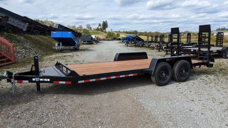 New 2026 BWise 18' HD Lo Pro Equipment Hauler w/ 5' Ladder Ramps