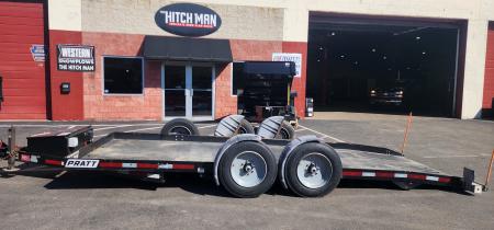 Used 2021 Pratt Industries 6'8  X 19 Equipment Trailer 10.6k