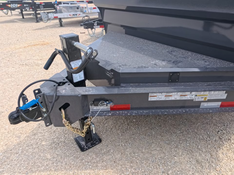 New 2026 Iron Bull 83 x 14 DWB Dump Trailer with 2) 7K GVWR Straight Axles and 2) Fwd. Adj. Electric Brakes, Slide-In Aluminum Ramps