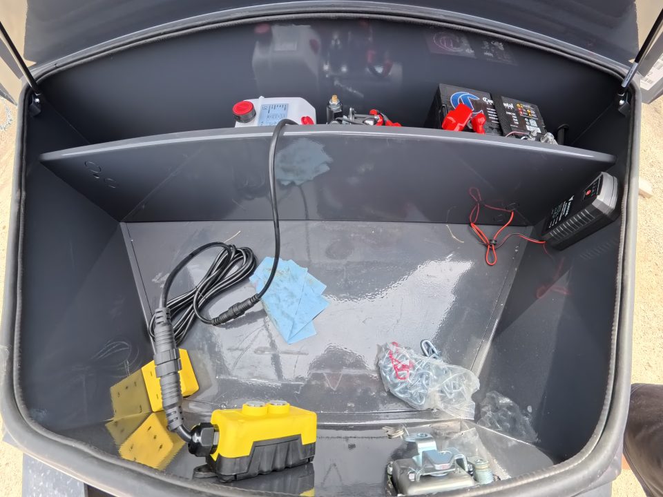 New 2026 Iron Bull 83 x 14 DWB Dump Trailer with 2) 7K GVWR Straight Axles and 2) Fwd. Adj. Electric Brakes, Slide-In Aluminum Ramps