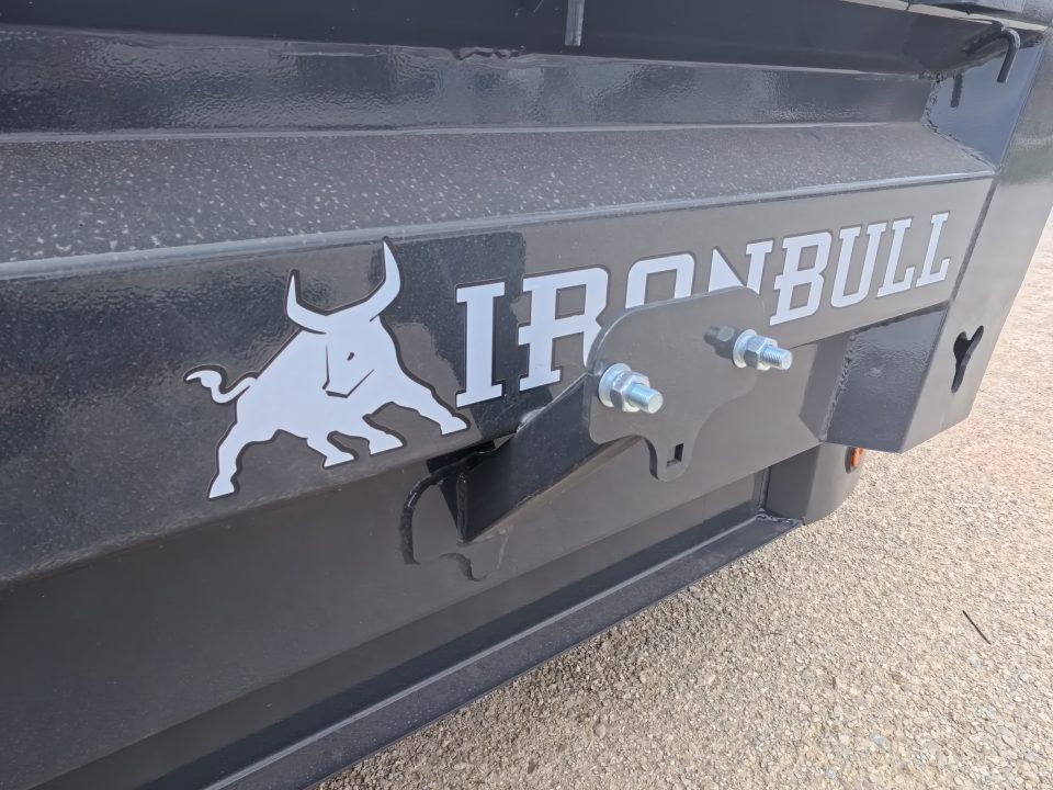 New 2026 Iron Bull 83 x 14 DWB Dump Trailer with 2) 7K GVWR Straight Axles and 2) Fwd. Adj. Electric Brakes, Slide-In Aluminum Ramps