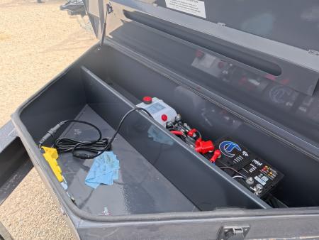 New 2026 Iron Bull 83 x 14 DWB Dump Trailer with 2) 7K GVWR Straight Axles and 2) Fwd. Adj. Electric Brakes, Slide-In Aluminum Ramps