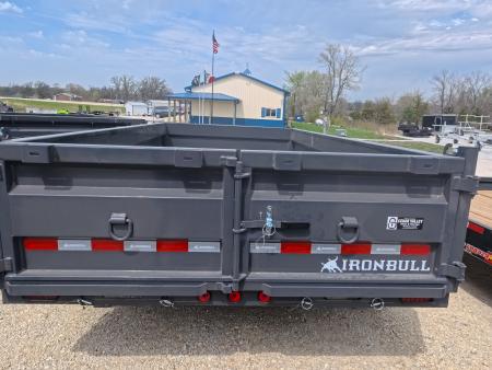 New 2026 Iron Bull 83 x 14 DWB Dump Trailer with 2) 7K GVWR Straight Axles and 2) Fwd. Adj. Electric Brakes, Slide-In Aluminum Ramps
