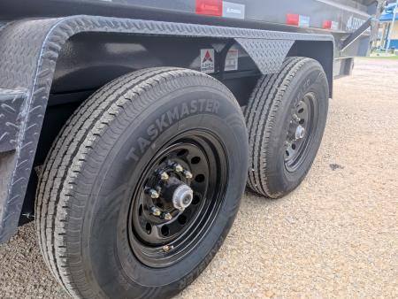 New 2026 Iron Bull 83 x 14 DWB Dump Trailer with 2) 7K GVWR Straight Axles and 2) Fwd. Adj. Electric Brakes, Slide-In Aluminum Ramps