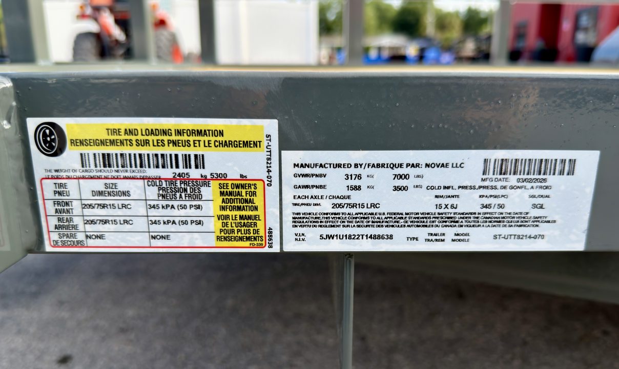 New 2026 Sure-Trac 7x14 Tube Top 7K Utility Trailer