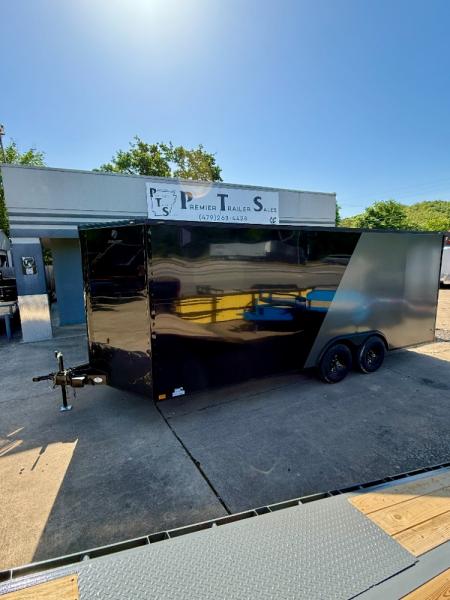New 2026 Stallion Manufacturing LLC 8.5' X 20' #5200 Tandem Axle Rear Ramp Beavertail Cargo / Enclosed Trailer