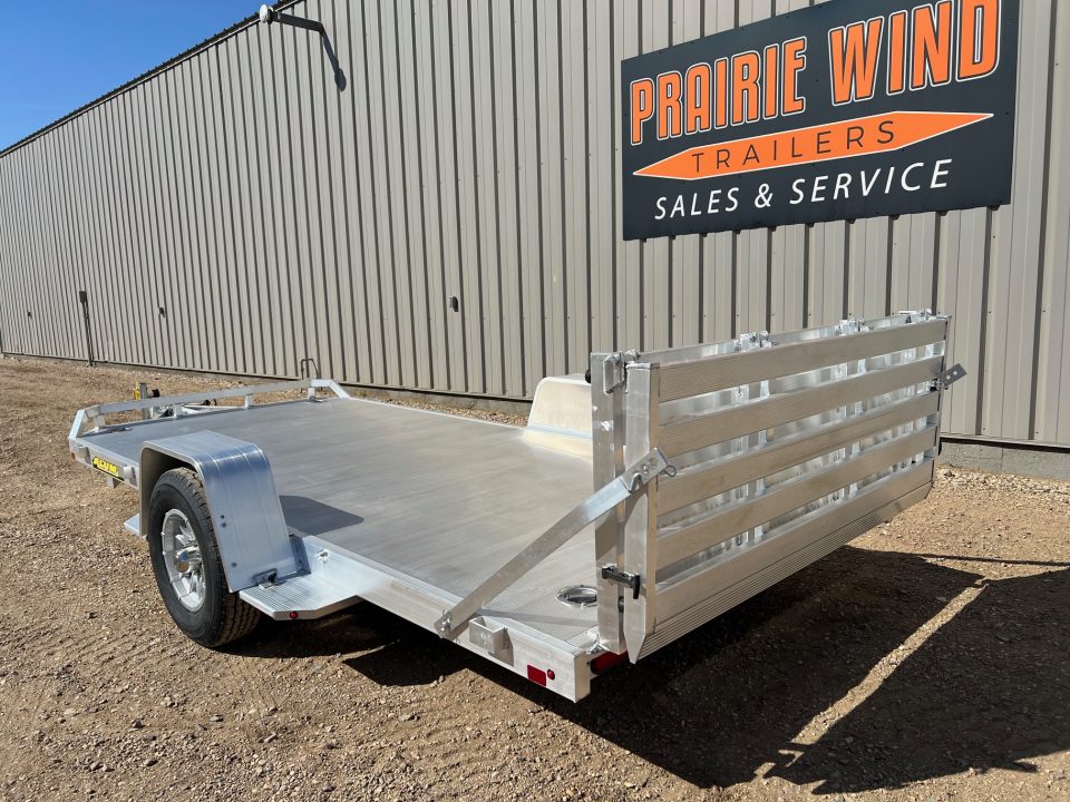 New 2027 Aluma 8214H 5K Axle Aluminum Utility Trailer