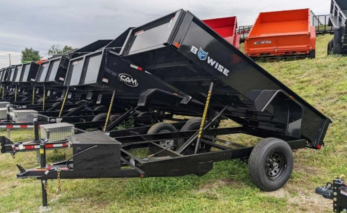 New 2027 BWise 5x10 Single Axle Dump w/ One Piece Gate