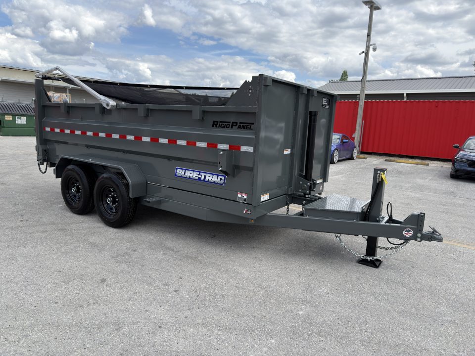 New 2026 Sure-Trac 7x14 HD Low Profile 3' Sided Telescopic 14K Dump Trailer