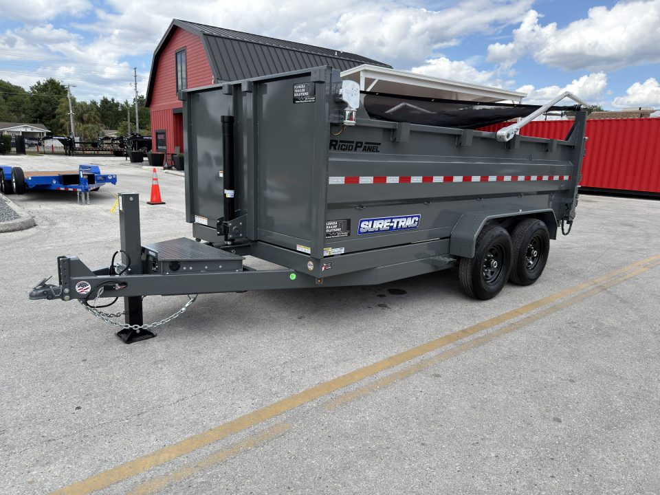 New 2026 Sure-Trac 7x14 HD Low Profile 3' Sided Telescopic 14K Dump Trailer