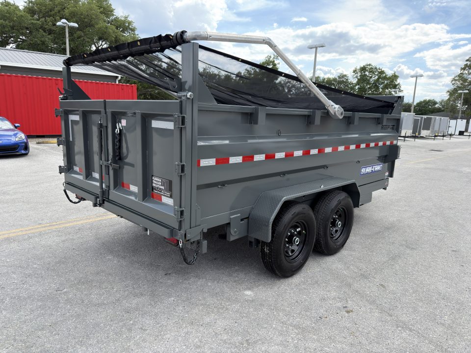New 2026 Sure-Trac 7x14 HD Low Profile 3' Sided Telescopic 14K Dump Trailer