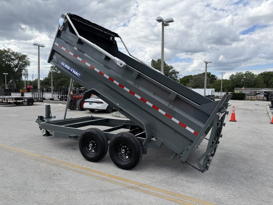 New 2026 Sure-Trac 7x14 HD Low Profile 3' Sided Telescopic 14K Dump Trailer