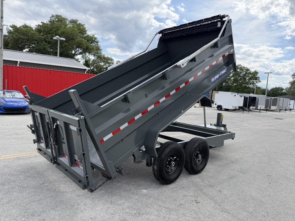 New 2026 Sure-Trac 7x14 HD Low Profile 3' Sided Telescopic 14K Dump Trailer