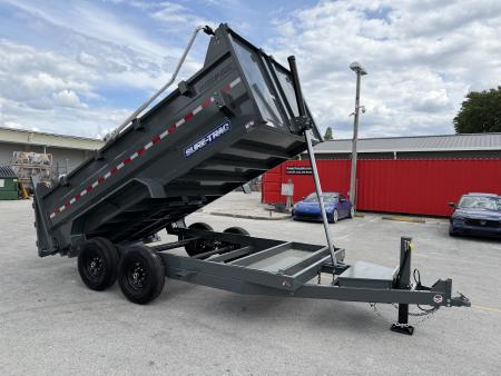 New 2026 Sure-Trac 7x14 HD Low Profile 3' Sided Telescopic 14K Dump Trailer