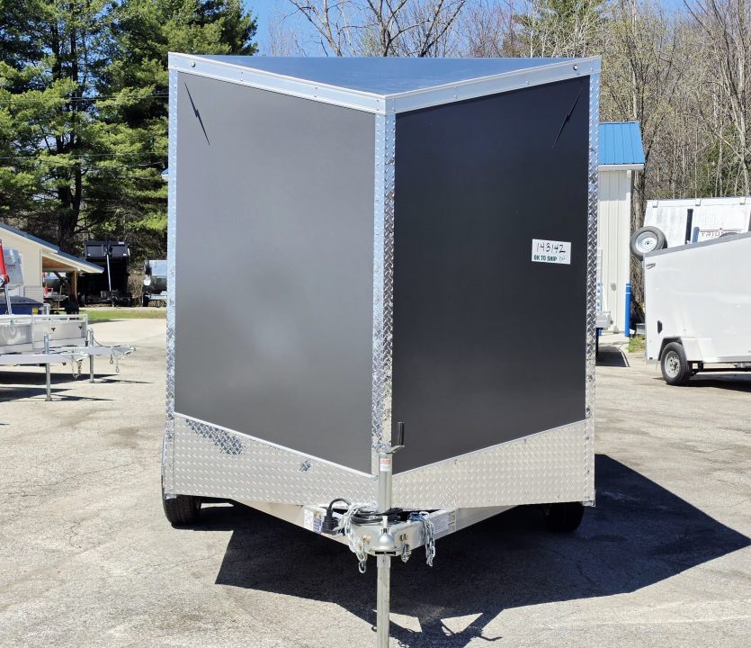 New 7 X 12 CARGO ENCLOSED TANDEM AXLE LIGHTNING ALL ALUMINUM REAR RAMP DOOR 2026