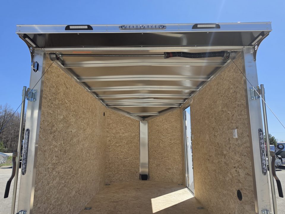 New 7 X 12 CARGO ENCLOSED TANDEM AXLE LIGHTNING ALL ALUMINUM REAR RAMP DOOR 2026