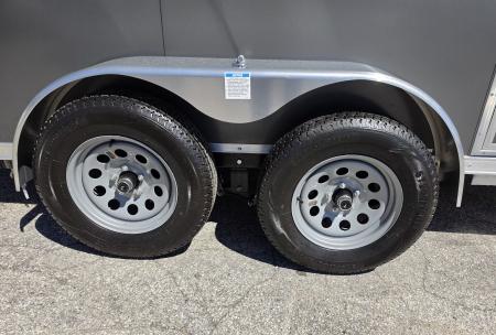 New 7 X 12 CARGO ENCLOSED TANDEM AXLE LIGHTNING ALL ALUMINUM REAR RAMP DOOR 2026