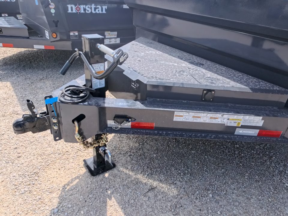 New 2026 Iron Bull 83 x 14 DWB Dump Trailer with 2) 7K GVWR Straight Axles and 2) Fwd. Adj. Electric Brakes, Slide-In Aluminum Ramps