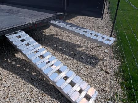 New 2026 Iron Bull 83 x 14 DWB Dump Trailer with 2) 7K GVWR Straight Axles and 2) Fwd. Adj. Electric Brakes, Slide-In Aluminum Ramps