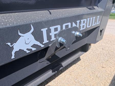 New 2026 Iron Bull 83 x 14 DWB Dump Trailer with 2) 7K GVWR Straight Axles and 2) Fwd. Adj. Electric Brakes, Slide-In Aluminum Ramps