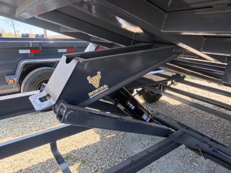 New 2026 Iron Bull 83 x 14 DWB Dump Trailer with 2) 7K GVWR Straight Axles and 2) Fwd. Adj. Electric Brakes, Slide-In Aluminum Ramps