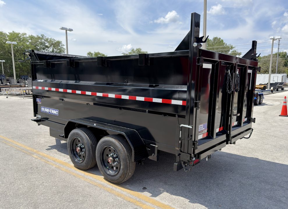 New 2026 Sure-Trac 7x14 HD Low Profile 4' Side Telescopic 16K Dump Trailer