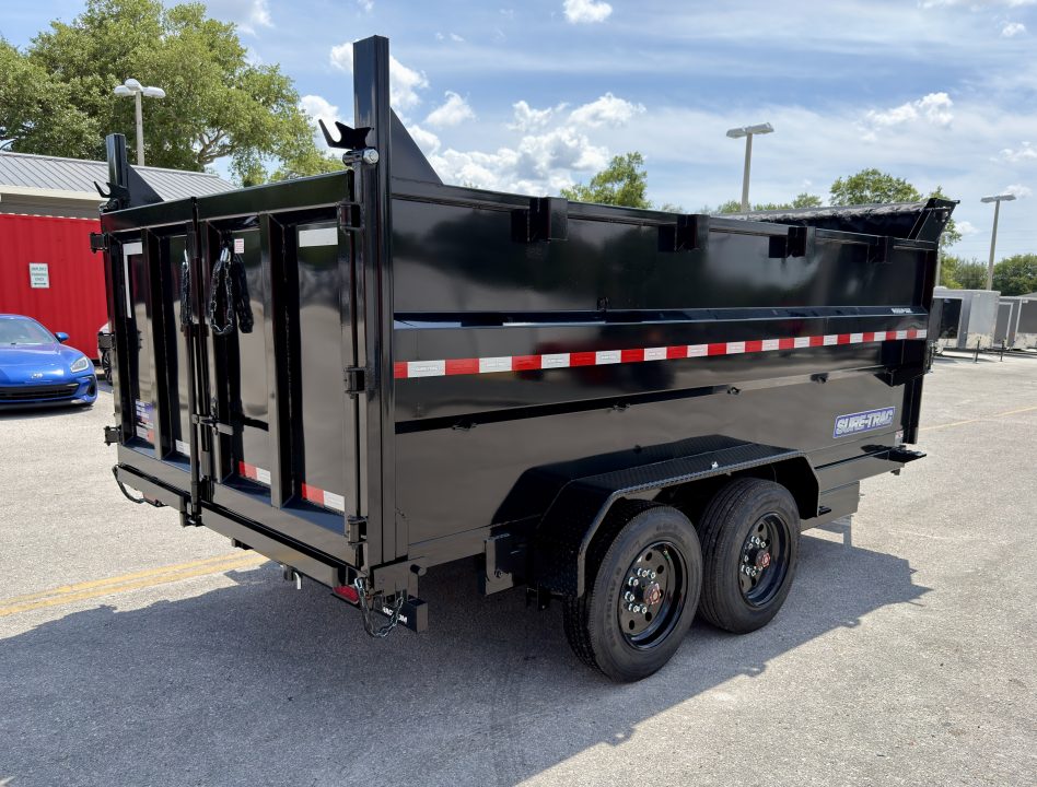 New 2026 Sure-Trac 7x14 HD Low Profile 4' Side Telescopic 16K Dump Trailer